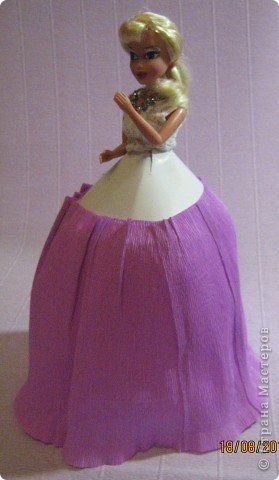 Мастер-класс, Свит-дизайн: Куклы из конфет. МК. Бумага гофрированная День рождения. Фото 15