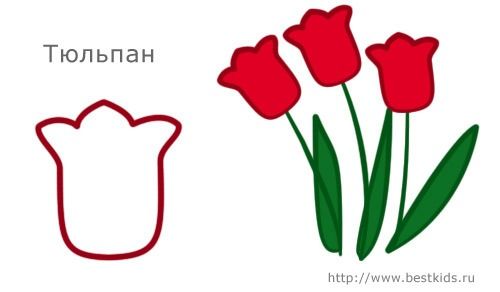Аппликация - тюльпаны