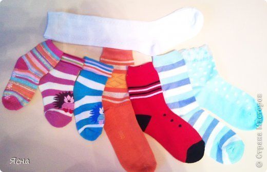 Мастер-класс, Поделка, изделие Шитьё: И снова снеговики из носков + мои дополнения Носки Новый год. Фото 2