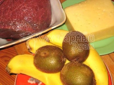 Мясо под фруктово-сырным одеялом – ингредиенты для приготовления