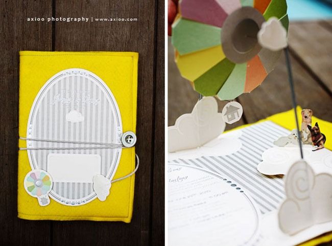 up movie wedding invitation