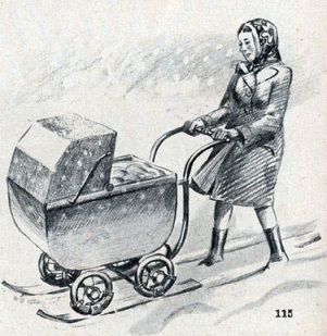 Как сделать лыжи на коляску