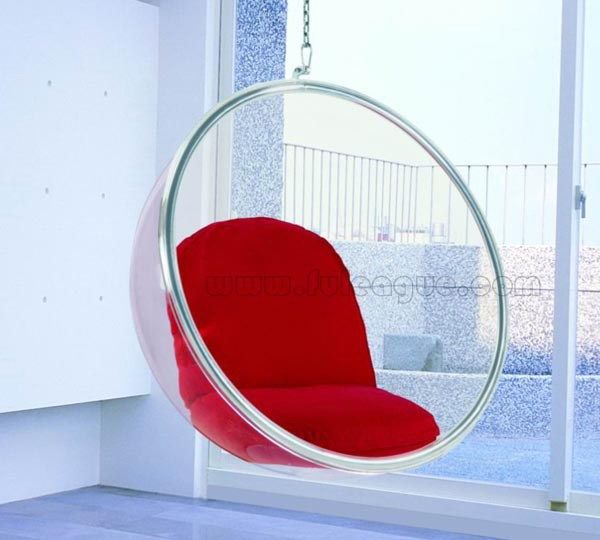 Подвесное прозрачное кресло bubble chair