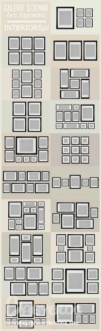 Схемы расположения фотографий на стене