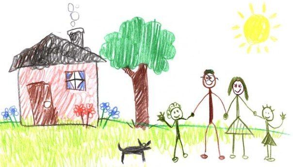 Рисунок семьи ребенка 4 лет