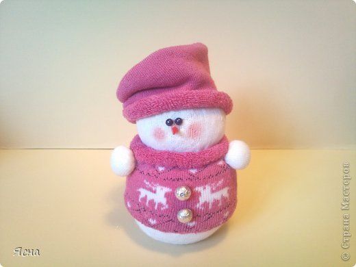 Мастер-класс, Поделка, изделие Шитьё: И снова снеговики из носков + мои дополнения Носки Новый год. Фото 11